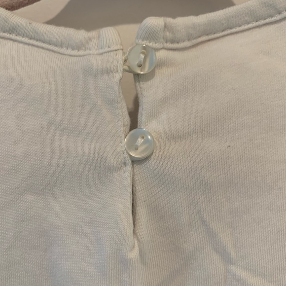 Zara while long sleeve shirt with eyelet details. Size 3/4. - Picture 3 of 5